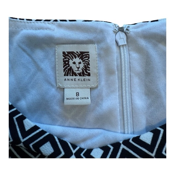 Anne Klein A-Line Fit & Flare Dress With Tiers Black & White - Size 8 - Picture 4 of 9